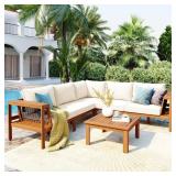 Teak & Acacia Outdoor Conversation Set