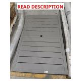 Grey Metal Patio Tabletop W Umbrella Hole