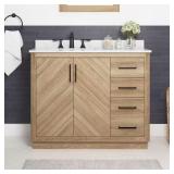 Huckleberry 42 in. Vanity w/ White Marble Top