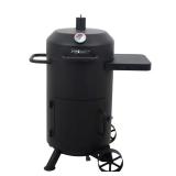Charcoal Drum Smoker and Grill in Black