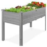 Gray Wood Raised Garden Bed, 48x24x30 in