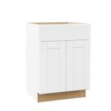 Shaker 24W Bath Base Cabinet Satin White