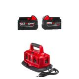 Milwaukee M18 Six-Pack Charger + (2) 3Ah Batterie