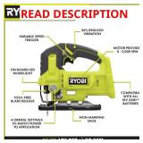 RYOBI ONE+ 18V Jig Saw (Tool Only)