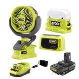 RYOBI 18V ONE+ 3-Tool Campers Kit: Light, Fan