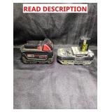 Salvage Battery Lot: Milwaukee M18 5Ah & Ryobi 2A
