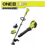 RYOBI 18V Brushless Trimmer & Blower Kit