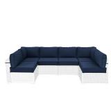 Navy Blue 14-Pc Lounge Chair Cushions ONLY