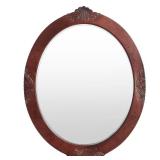 30 in. x 38 in. Framed Cherry Vanity Mirror