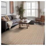 Aurora 4 ft x 6 ft Beige Non-Slip Rug