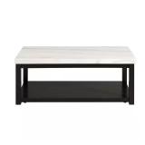 Evie White Marble Coffee Table 48 in.