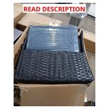 4pc black wicker patio chair set