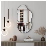 Black 20x32 in. Irregular Metal Mirror