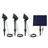 Solar Black LED 75-150 Lumen Spotlight 3-Head