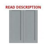 VEVETTA 33 in. Wall Kitchen Cabinet Gray *HAS DAM
