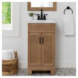 Lyton 19-in. Single Sink Vanity, Marble Top