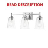 Wakefield 22 in. 3-Light Chrome Vanity Light
