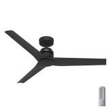 Nocturnal 52-in Matte Black Fan w/ Remote