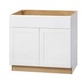 Avondale Alpine White Sink Base Cabinet 24"