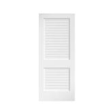 36x80x1-3/8 White Finished Louver Door Slab