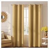 KOUFALL Gold Luxury Blackout Curtains 84"