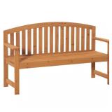 3-Person Wood Outdoor Bench with Slats