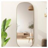 Gold 18 in. Oval Metal Decorative Mirror