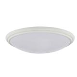 12 in. White/Matte Black LED Flush Mount