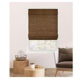 Brown Pinecone Bamboo Roman Shade 29W x 64L