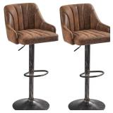 Swivel Adjustable Bar Stools Set of 2