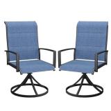 VICLLAX 2-Person Swivel Chairs, Dark Blue