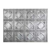 Crosshatch Silver PVC Backsplash Panel