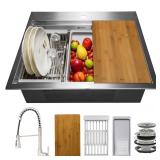 AKDY All-in-1 Drop-In Sink 25x22