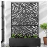 Black Metal Raised Garden Bed with Trellis