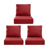 24x24x6 in. Cushion Set Red