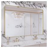 Brushed Gold Vanity Mirror 55" x 36"