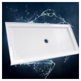 SlimLine 60x30 Alcove Shower Pan Base, White