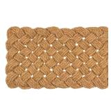 Coir Non-Slip Door Mat 18x30 in. Natural Braid