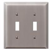 Amerelle 2-Gang Toggle Wall Plate (Antiq Ni)