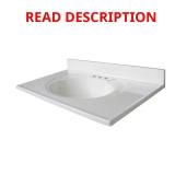 Newport 37 in Cultured Marble Vanity Top with Sin