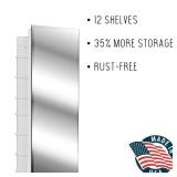 Media Frameless 1-Door Cabinet with Mirror