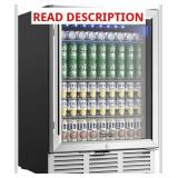 EUHOMY 24" Beverage Refrigerator, 180 Cans