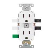 Leviton Lever Edge 20A 125V White Outlet (10)