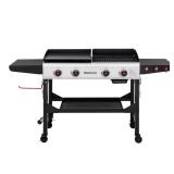 Black 4-Burner Portable Grill & Griddle