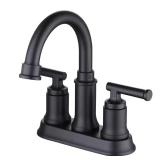 Oswell 4 in. Centerset Faucet, Matte Black