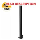 Black Aluminum Deck Railing End Post, 42" H SKID