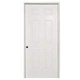 32x80 6-Panel RHIS Interior Door w/Nkl Hinge