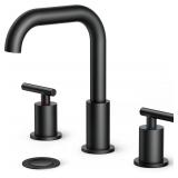 FORIOUS 8-Inch Widespread Faucet, Matte Black
