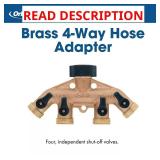 Brass 4-Way Shut-Off Faucet Manifold