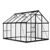 Greenhouse 8x10 ft, poly, vent, black